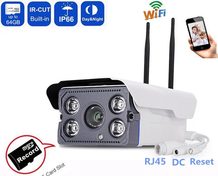 720 P/1080 P HD Беспроводной CCTV IP Камера пуля ИК WI FI уличная Водонепроницаемая аудио Phone