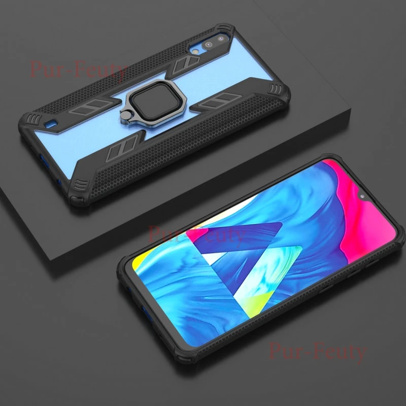 Чехол для samsung Galaxy M10 SM-M105F/DS Силиконовый Броня бампер противоударный Анти-осенний Модный чехол для Galaxy M10 металлическое кольцо