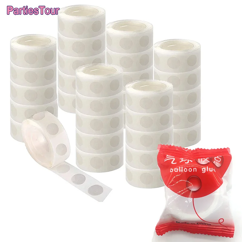 5000pcs (50 Rolls) Glue Point Clear Balloon Glue Removable Adhesive