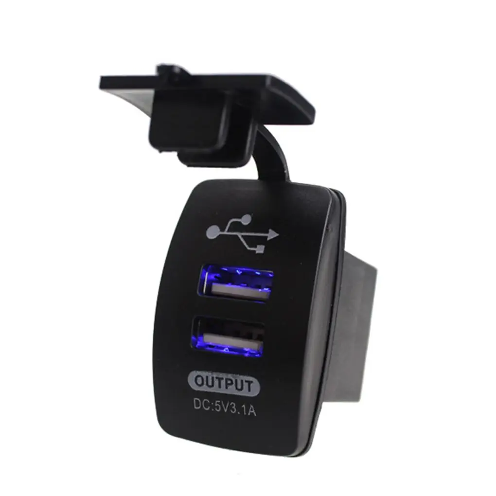 12-24V Dual USB Автомобильное зарядное устройство 5V 3.1A универсальное автомобильное зарядное устройство для мобильного телефона Замена для авто мотоцикла Электрический автомобиль Лодка