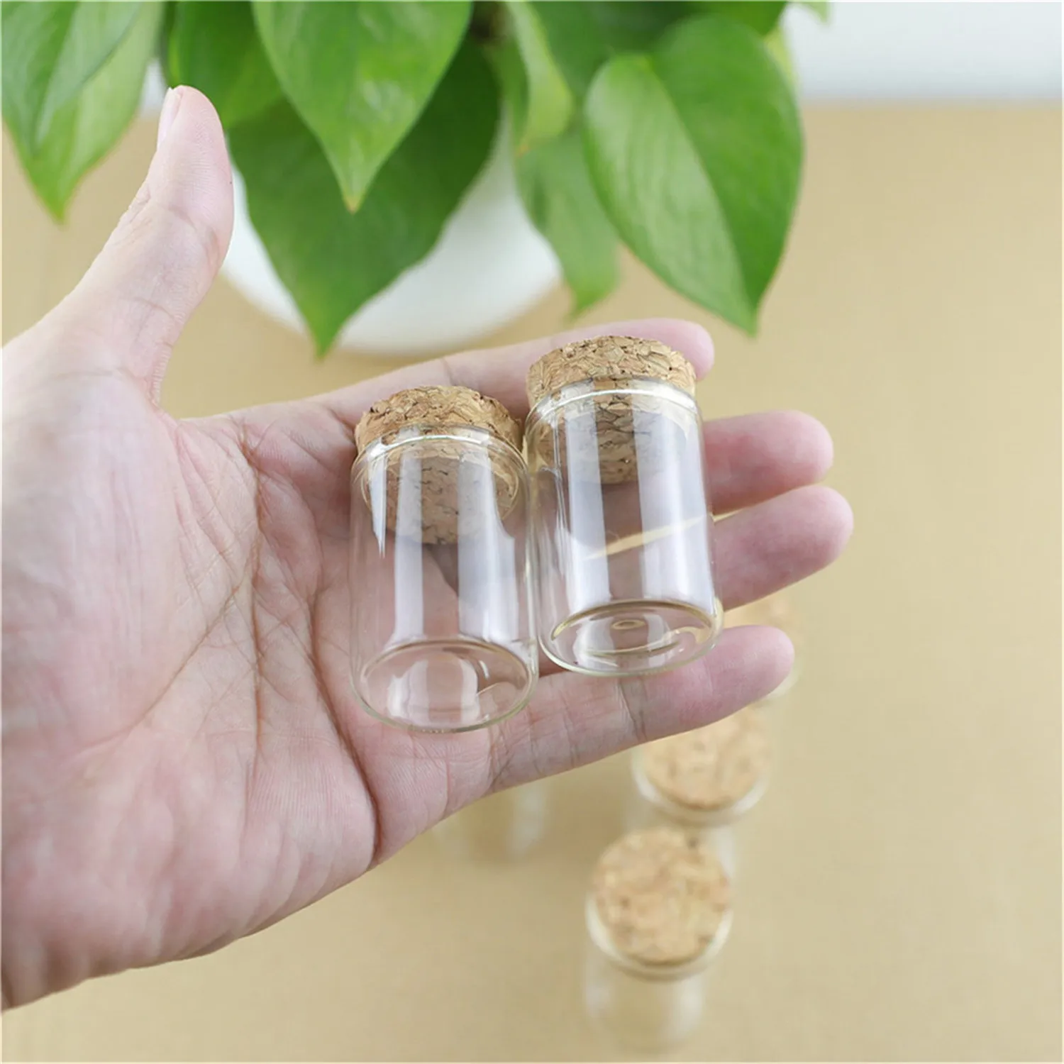 24 pcs/lot 15ml size 26*30*40mm Mini Glass Test Tube with Cork Stopper Decoration Bottles Container Jars Vials DIY Craft Wedding