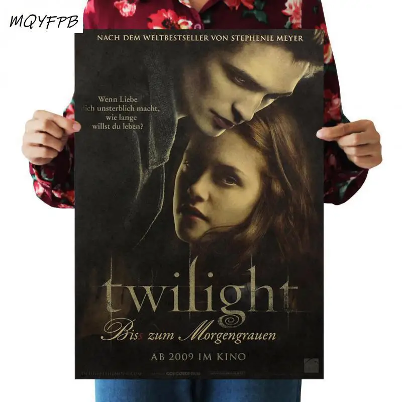 Movie Twilight Kraft Paper Poster Home Decoration Painting Wall Sticker Room Picture Painting 51x36cm 