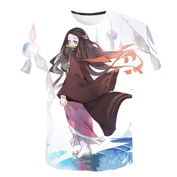

Youth New 3d Kimetsu No Yaibat T T -Shirt Cute Girl Short Sleeve Casual Children 'S Ghost Knife Summer New Boys 'T -Shirt