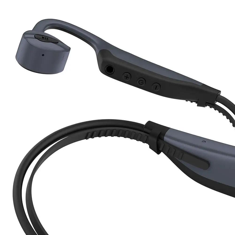 Наушники с костной проводимостью, Спортивные Беспроводные наушники с Bluetooth, 16 ГБ, память, стерео гарнитура с микрофоном для бега, спорта