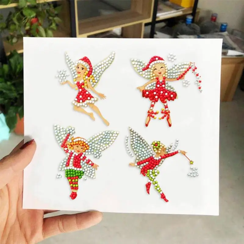 Дети DIY алмазная живопись специальная форма дрель Феи наклейки Рождественский Декор