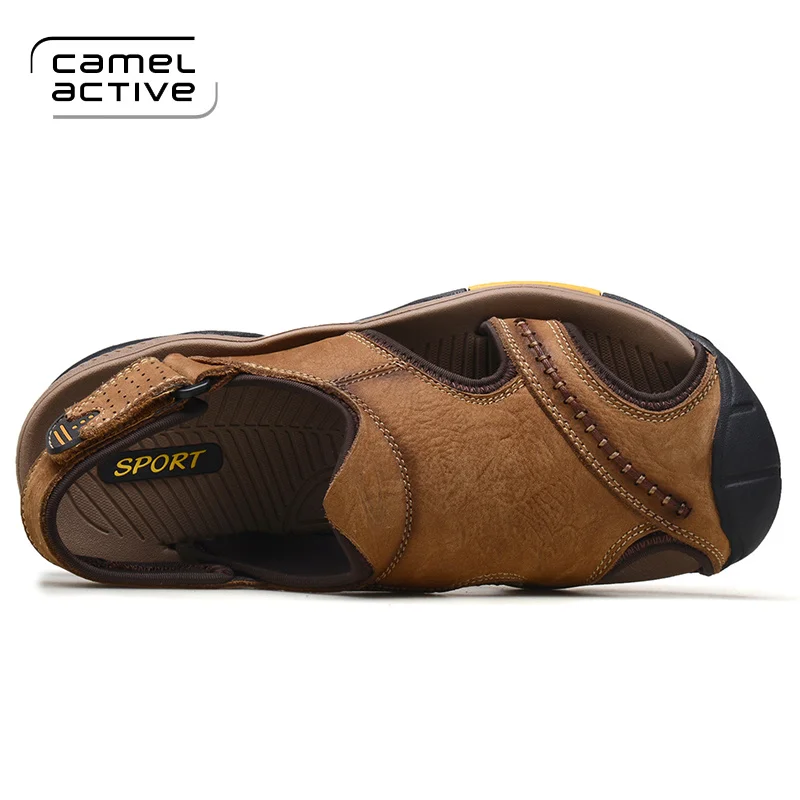 Camel Active/Новинка года; сезон лето; Уличная обувь из натуральной кожи; мужские сандалии; повседневные классические пляжные сандалии для прогулок