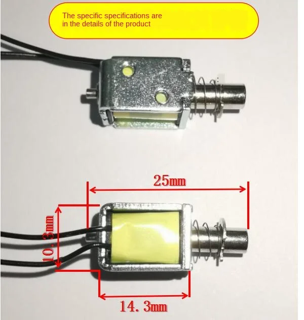 Миниатюрный электромагнитный ход постоянный электромагнит, сквозное вытягивание, 2 В, 3 в, 4 в, 5 В, 6 в, 12 В, 3 мм