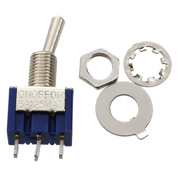 

3-Position SPST Latching Mini Toggle Switch 6A 125VAC 3A 250VAC 10PCS