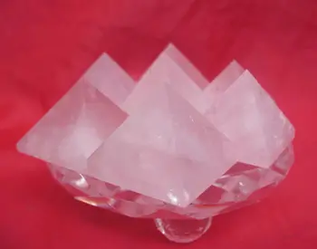 

ymying 7PCS NATURE ROSE QUARTZ CRYSTAL PYRAMID POINT HEALING