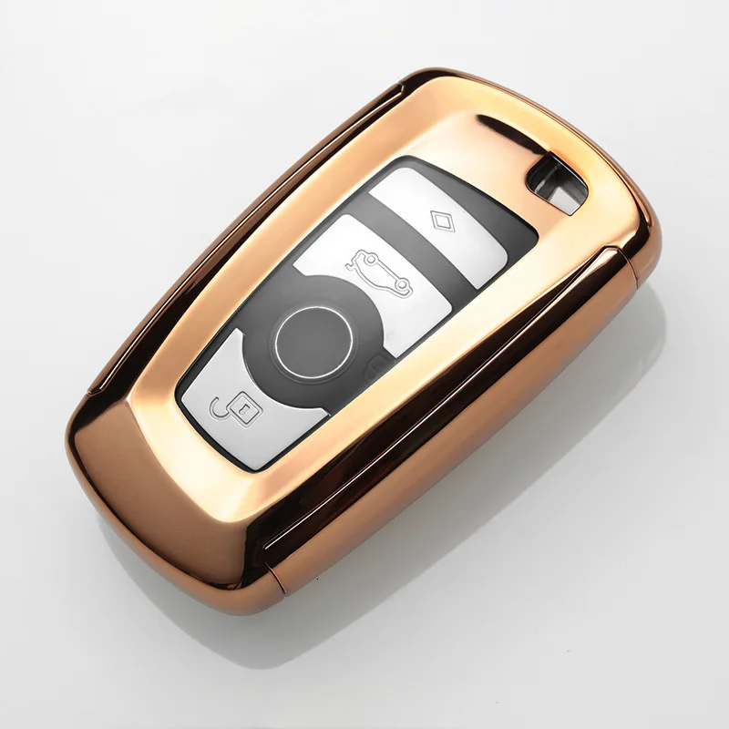 gold Мягкий TPU чехол для автомобиля чехол КРЫШКА ДЛЯ 118i F30 7 серия E34 520 525 F10 F18 320i X3 X4 M3 M4 M5 E36 E90 автомобильный брелок для ключей с протектор KeyShell - Название цвета: gold