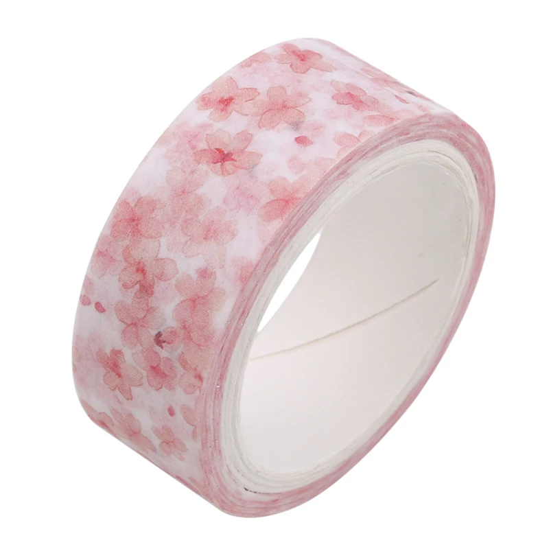 1PC Japanese Decorative Deco Paper Floral Flower Cherry Blossom Masking Washi Tape Set Stickers Crafts and Scrapbooking