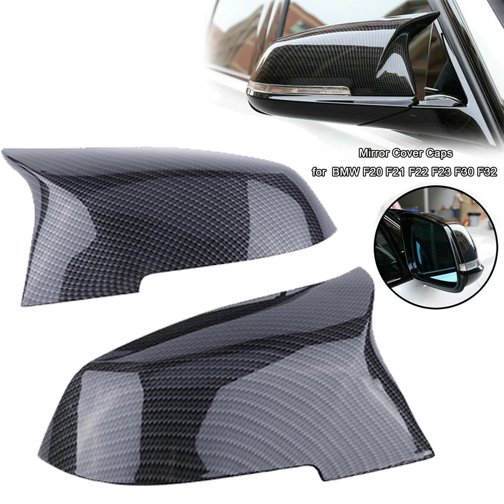 

1 pair of Carbon fiber pattern Rearview Mirror Cover For BMW F20 F21 F30 F32 F36 X1 Wing Mirror Cap