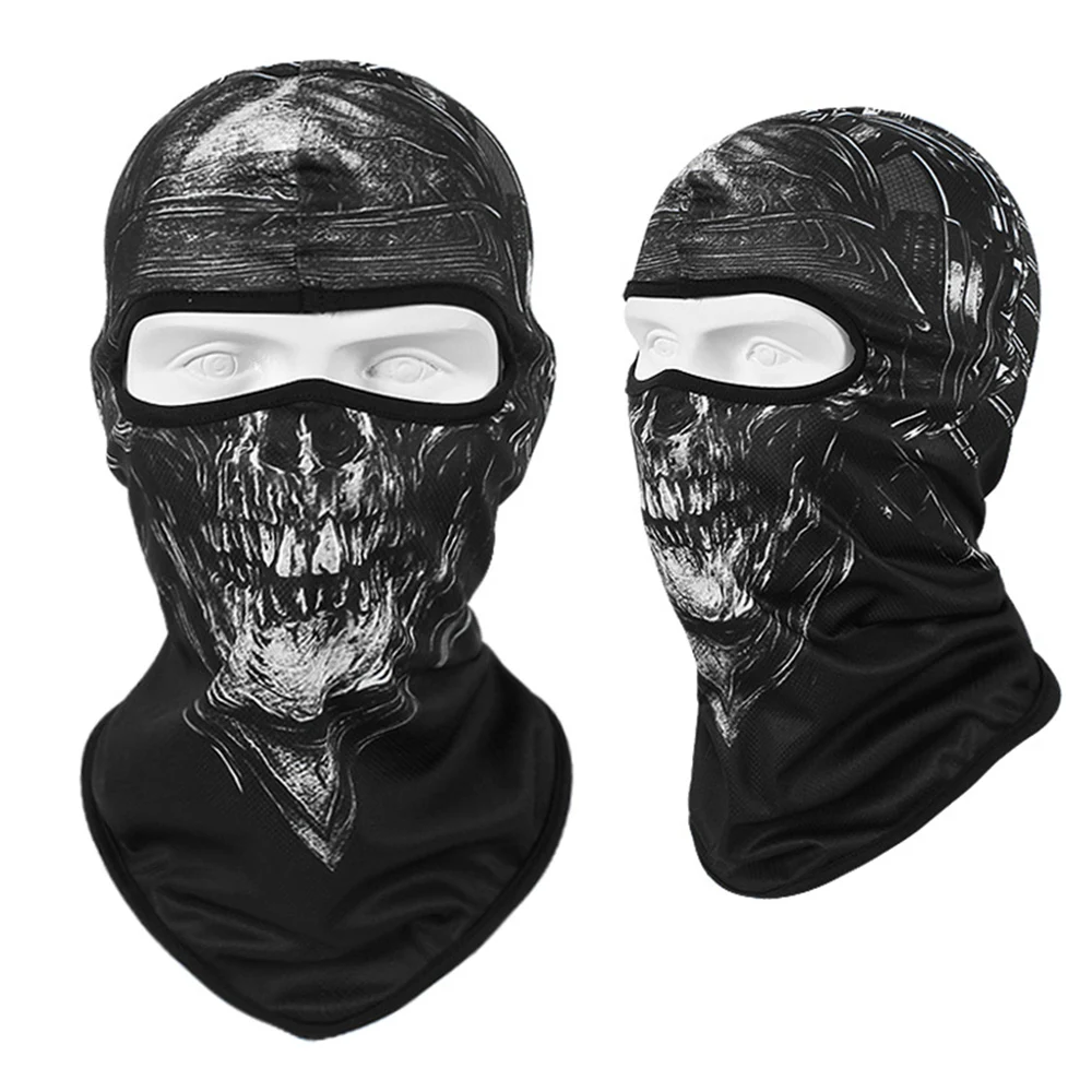 HEROBIKER мотоциклетная маска для лица Балаклава Мужская быстросохнущая летняя мотоциклетная маска мото шарф под шлем маска черепа - Цвет: SBX01-18