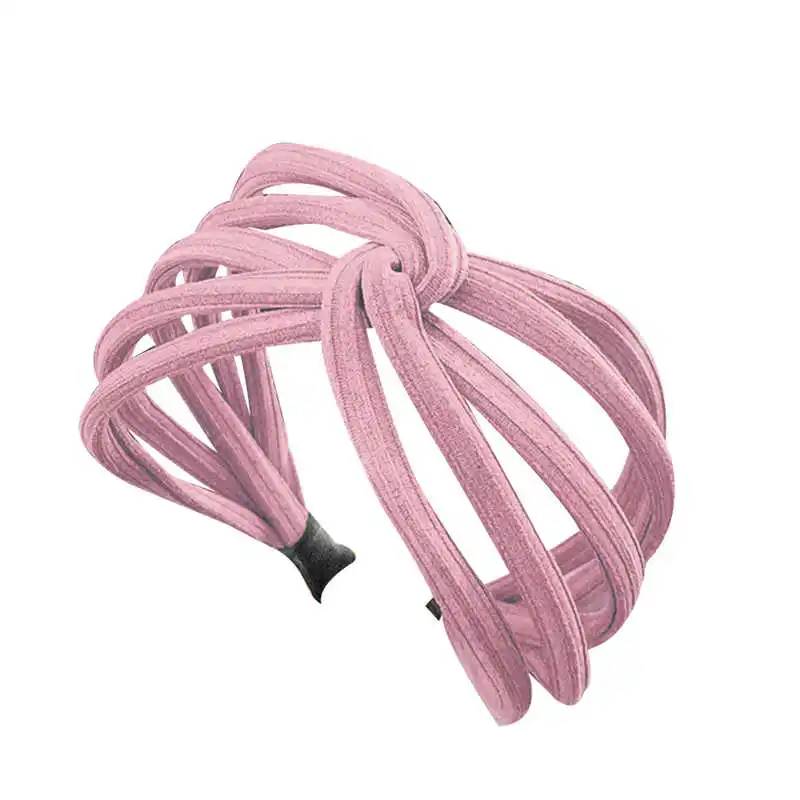 

Korean simple and versatile cloth hair ornament bow tie cross tie cloth head with hair band