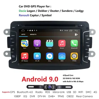 

Car Multimedia player Android 9 Automotivo 2 Din For Dacia/Sandero/Duster/Renault/Captur/Lada/Xray 2/Logan 2 GSP RAM 2G