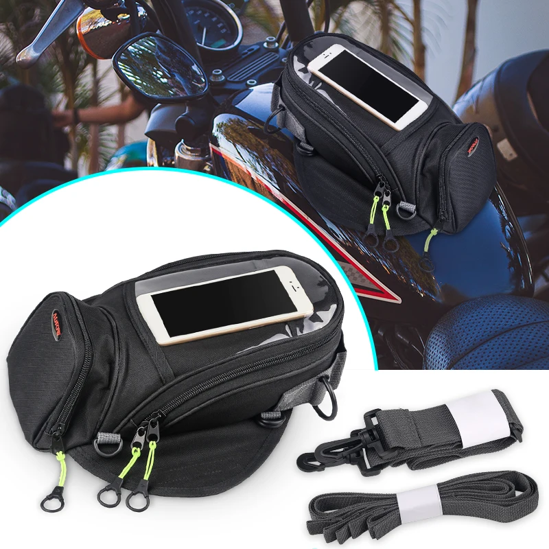 

Multifunctional Magnetic Motorcycle Fuel Oil Bag Fixed Straps For Mobile Phone Navigation Motor Motorbike Tank Bag Package