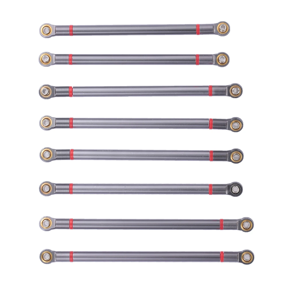 

Rc Accessories 8pcs Pull Rod Link Rod 313mm Wheelbase Aluminum Alloy for 1/10 RC Crawler Car Axial SCX10 Truck High Quality
