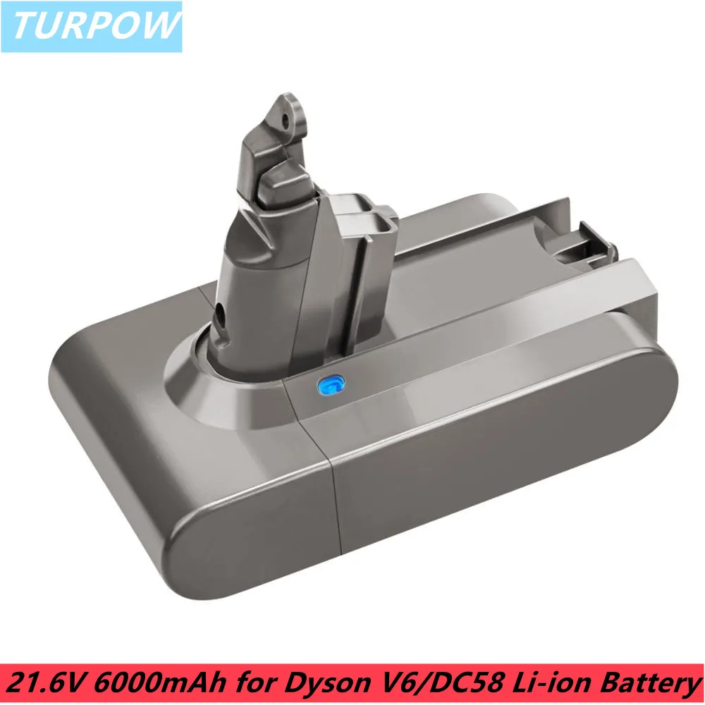 Batterie de remplacement pour Dyson Li ion, recharge de 21.6 V, 6000 mAh, pour aspirateurs SV09