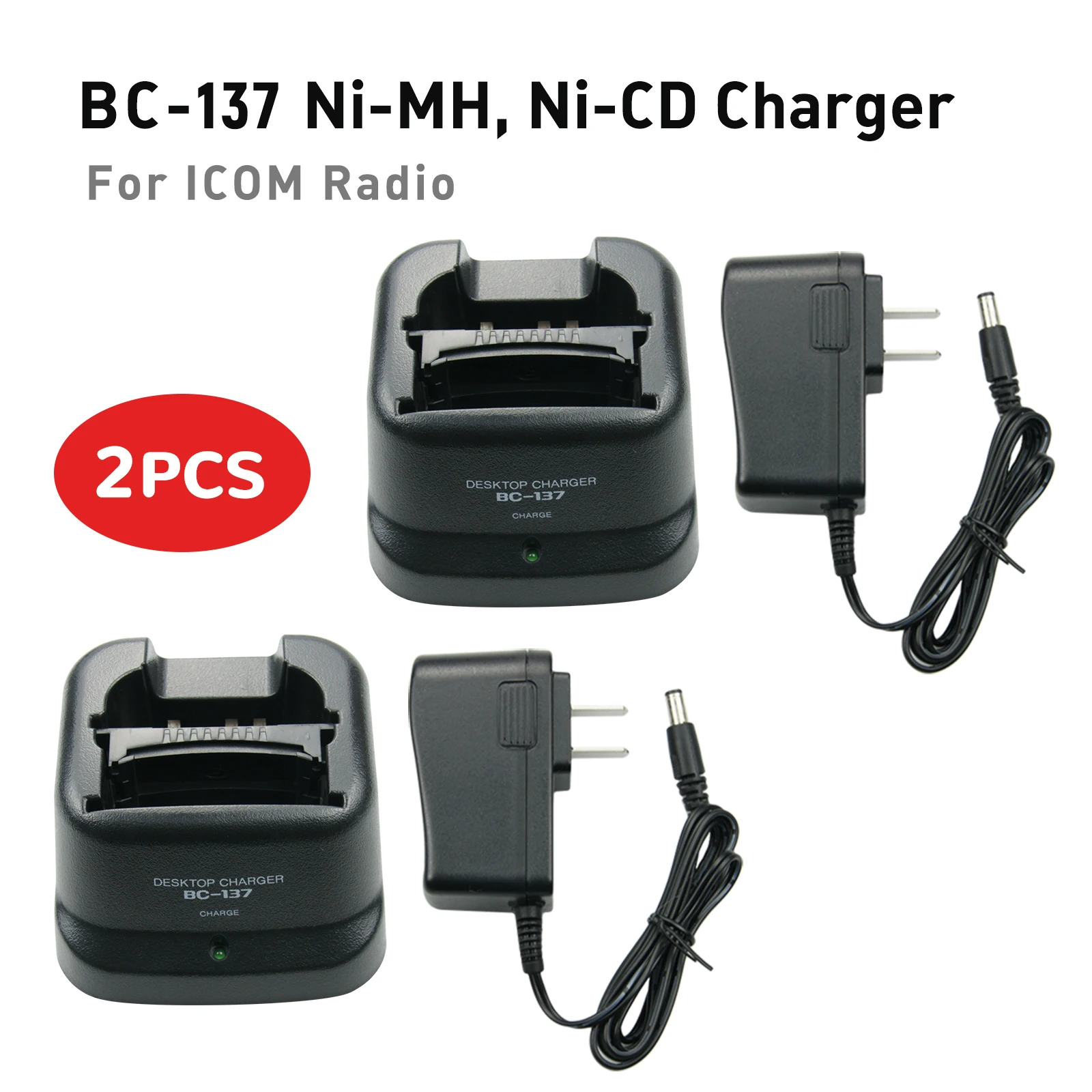 2X радио Батарея Зарядное устройство BC-137 для BMW ICOM IC-A6E IC-A24 IC-A24E IC-F3GT IC-F3GS IC-F4GT IC-F4GS