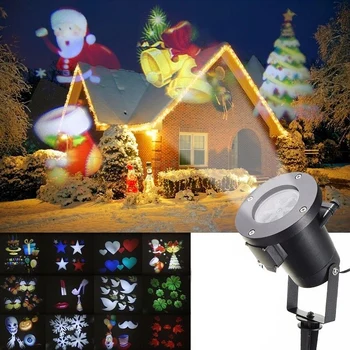 

12 Patterns LED Projection Lamp Lawn Light Christmas Landscape Decoration