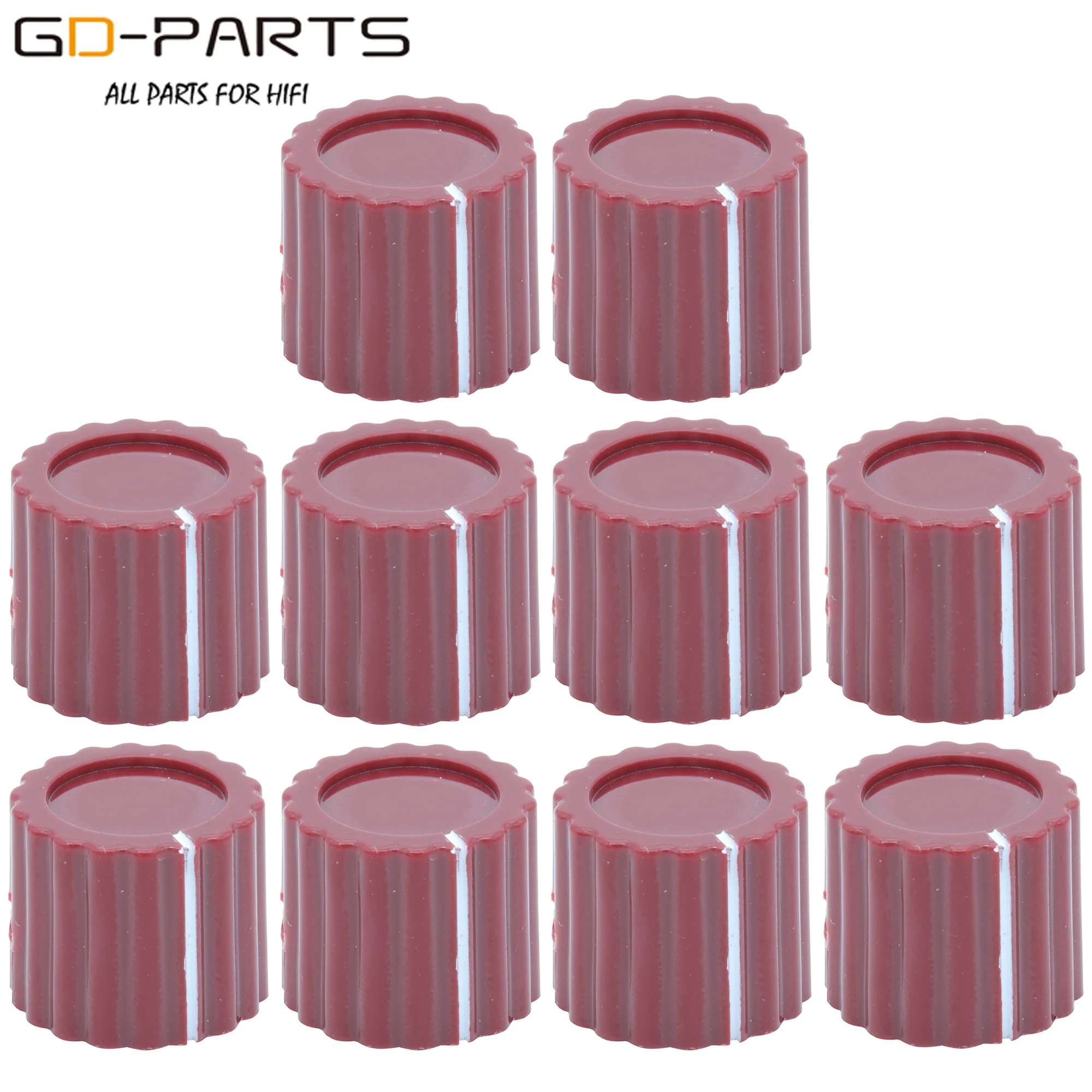 플라스틱 세트 포인터 회전 노브, 마르코니 악기 기타 AMP 이펙트 페달 스톰프 박스, DJ 오버드라이브 믹서, 6.4mm 구멍, 17*15mm