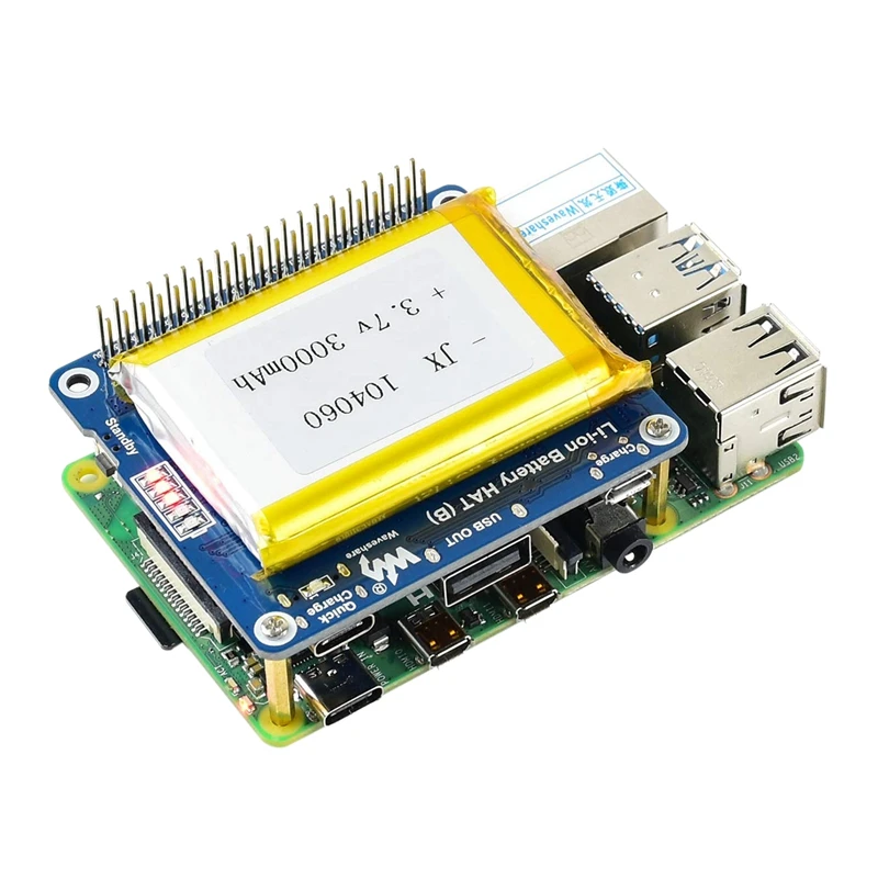 Waveshare 3000 мАч литий полимерная батарея шляпа для Raspberry Pi интегрирует SW6106