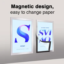 

600*800mm Stick Family Kids Baby Poster Advertising Menu Plastic Pvc Picture Photo Frames Magnet Magnetic Wall Board