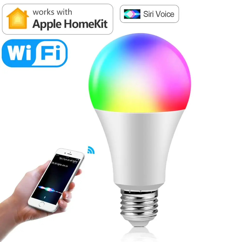 Умная ампула с Wi-Fi лампочка Siri Led E27 Apple Homekit умсветильник управление голосом