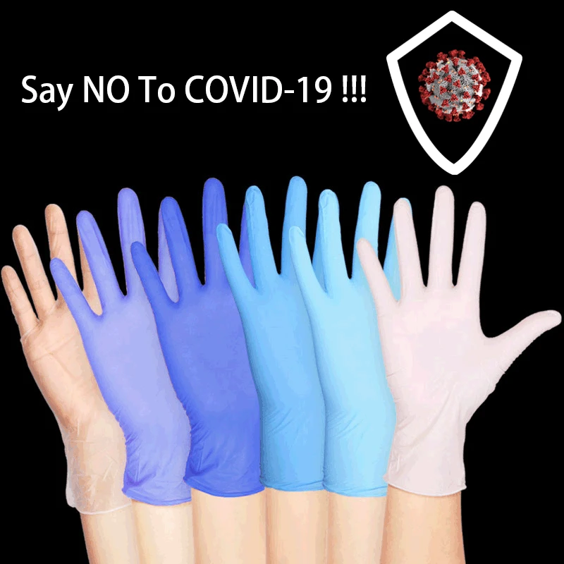100PCS/Lot Disposable Latex Gloves Super Thin Gloves For Home Medical Use 4 Size Health Protection Glove For Adult Children