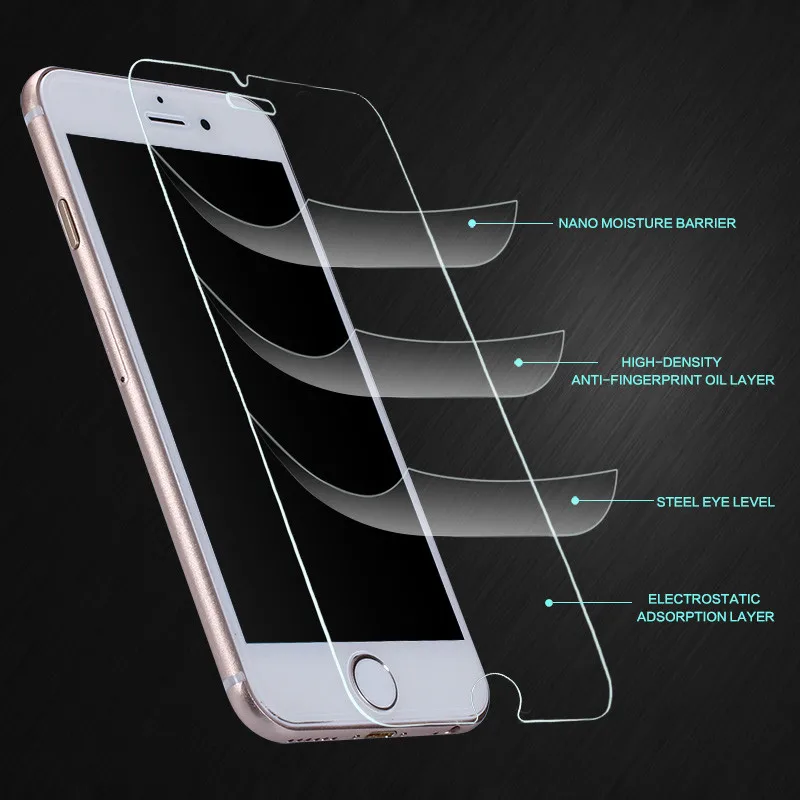 3 шт. закаленное защитное стекло для экрана Защитная пленка из фольги для iPhone 11 Pro XS Max XR X 4 4S 5 S 5 SE 6 6s 7 8 Plus