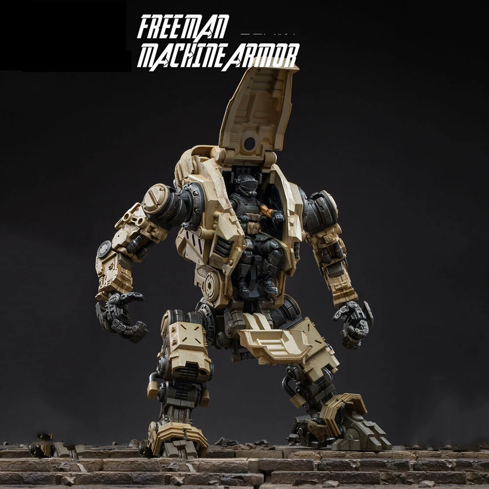 

JOYTOY 1/18 Sand Freeman Tactical Mech Armor Attrack Robot Movable Military Toy Figure 81921012 Modern Special for Collectible