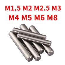 Pasador de localización cilíndrico de acero inoxidable 304, M1.5, M2, M2.5, M3, M4, M5, M6, M8
