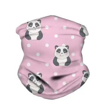 

HYCOOL Scarf for Women Cute Cartoon Panda Dot Pattern Magic Headband Motorcycle Windproof Bandana Warmer Face Masks Balaclava