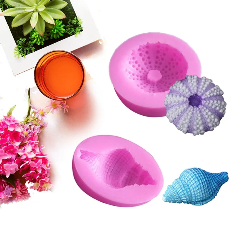 Sugarcraft Sea Shell Silicone Cake Molds Fondant Cake Decorating Tools Gumpaste Chocolate Candy Soap Fimo Clay Moulds
