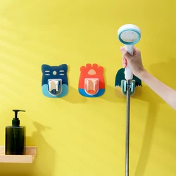 Adjustable Self Adhesive Shower Head Holder Punch-free Abs Handheld Shower Holder Wall Mount Fixing Stand Bathroom Accessories