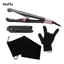 2 в 1 щипцы для завивки волос выпрямитель для волос стайлер для укладки волос Waver Инструменты для укладки 110-220 В коническая плоскостная плойка с термоизоляцией перчатка