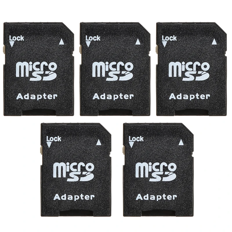 5pcs/set 3x2.3cm TF to Micro SD MicroSDHC Flash Memory Card Adapter Memory Stick for Smart Phones Tablet Camera Internal Storage