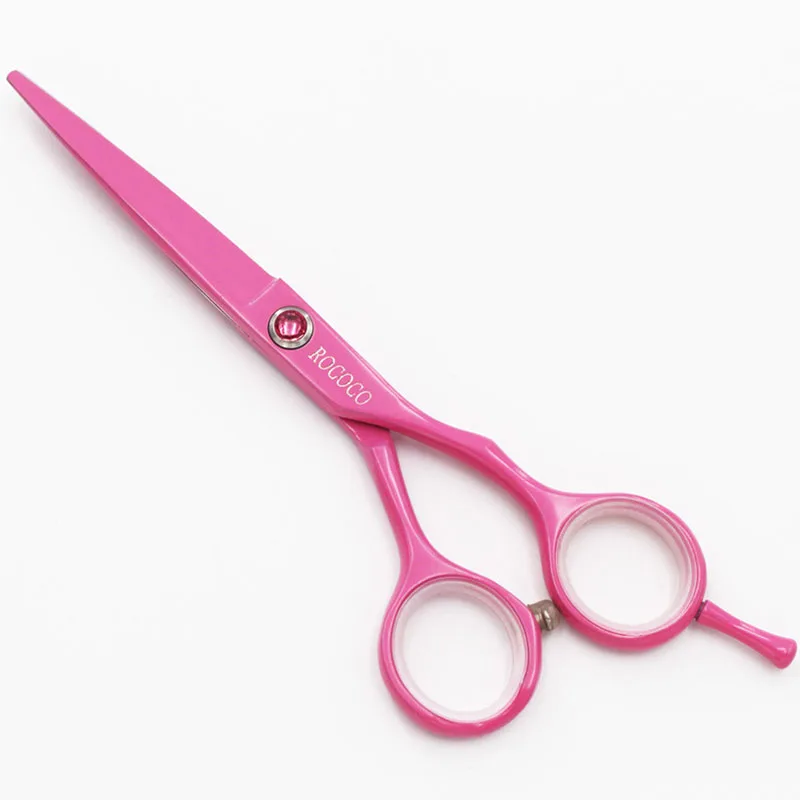 5,5 дюймов Розовая Краска волосы прямые ножницы истончение ножницы прямые бритвы с чехлом профессиональная стрижка волос парикмахерский инструмент