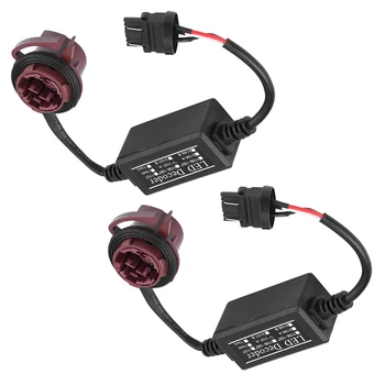 

Black 2pcs 12V 3157 LED Decoder Adapter Anti Hyper Blink Flash Error Cancel Canbus Brake universal fits for most of cars