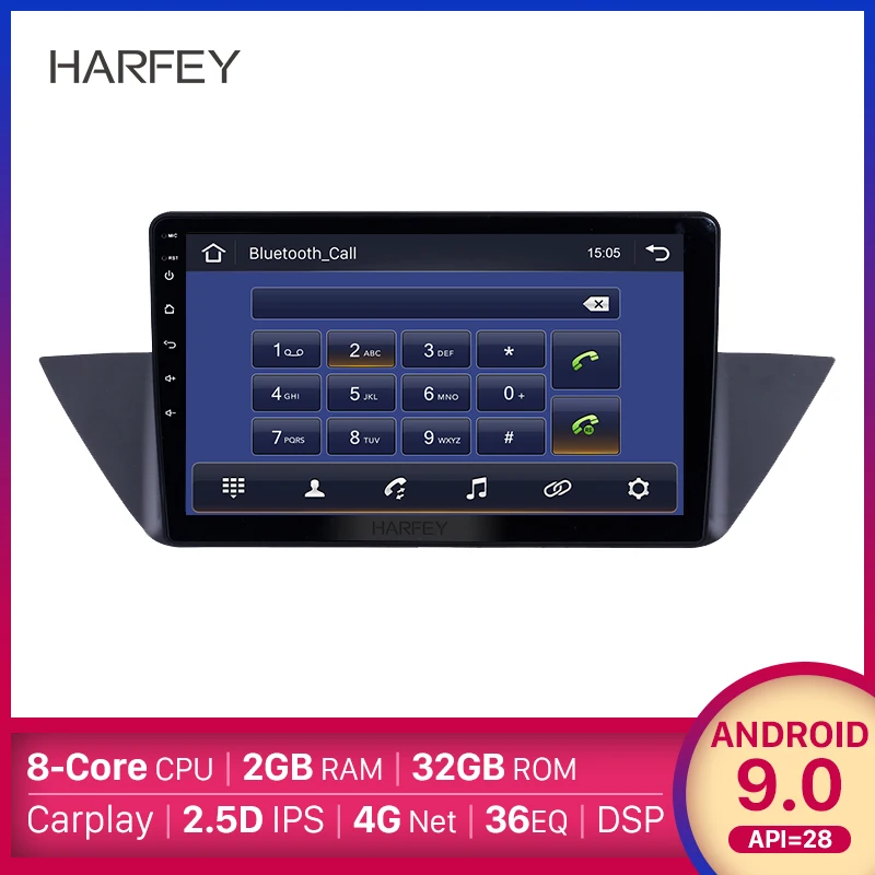 Автомобильный радиоприемник Harfey 10 1 дюйма HD Android 9 0 сенсорный экран 2Din