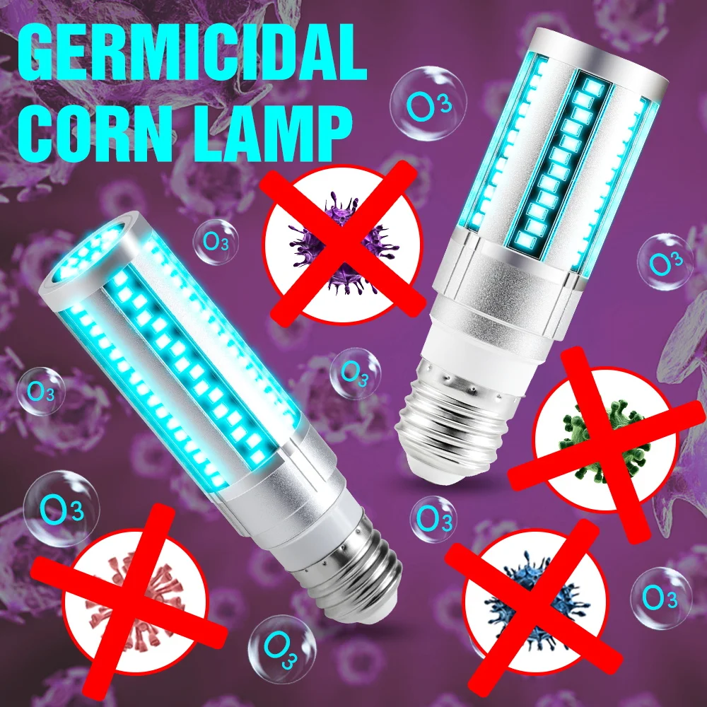 

Germicidal Light E27 UV Lamp LED Corn Bulb Bactericidal Lamp 15W 20W LED UVC Sterilizer Light Ultravioleta LED Disinfection Bulb