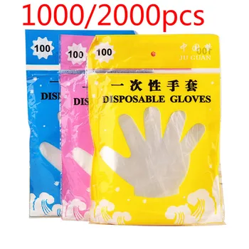 

1000/2000pcs Multi-functional Disposable Gloves Improve Hygiene Anti-stick Non-slip Disposable Kitchen Utensils HDPE Gloves