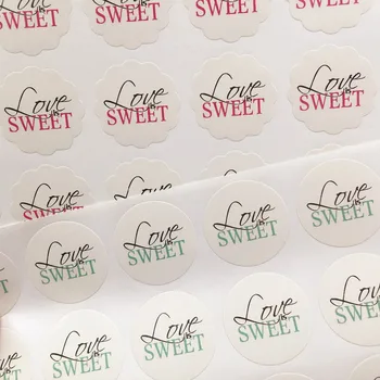 

1200pcs/lot 3cm 'Sweet Love' Stickers Valentine's Day Souvenir Lable Handmade Box Packaging Sealing Label