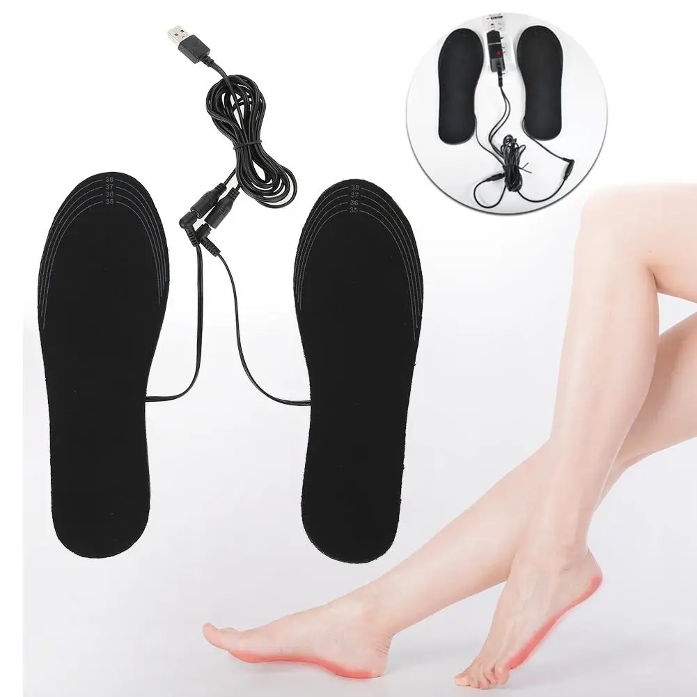 

New USB Heated Insoles Foot Warmer Insoles Winter Outdoor Sports Ski Heating Insoles Washable Warmer Insoles Winter Skiing Sport