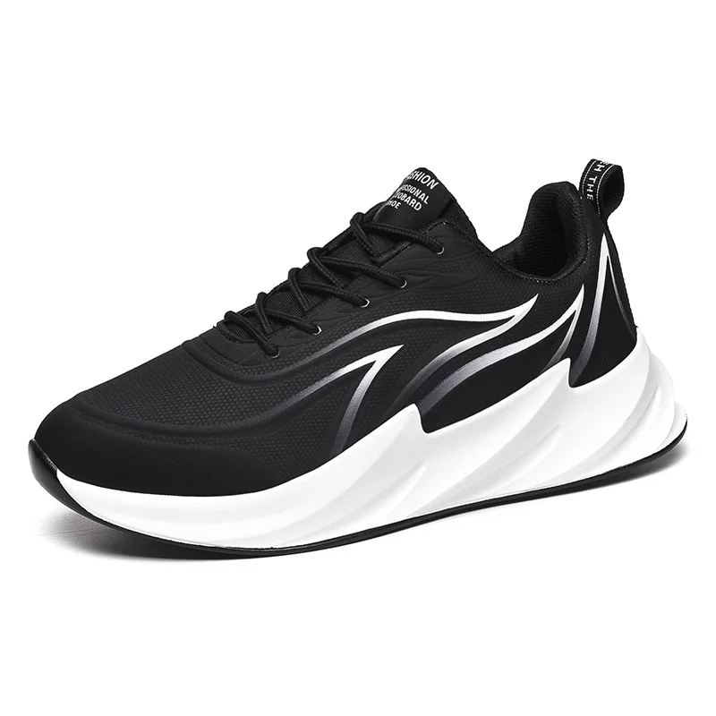Damyuan повседневные кроссовки для мужчин кроссовки Мужская мода сетка дышащая подошва кроссовки Zapatillas Deportivas Hombre - Цвет: Black White