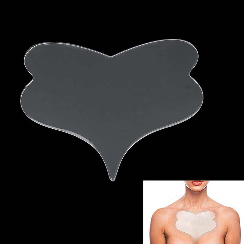 Reusable  Butterfly Shaped Anti Wrinkle Treatment Chest Pad Silicone Transparent Removal Patch Skin Care Remove Wrinkles
