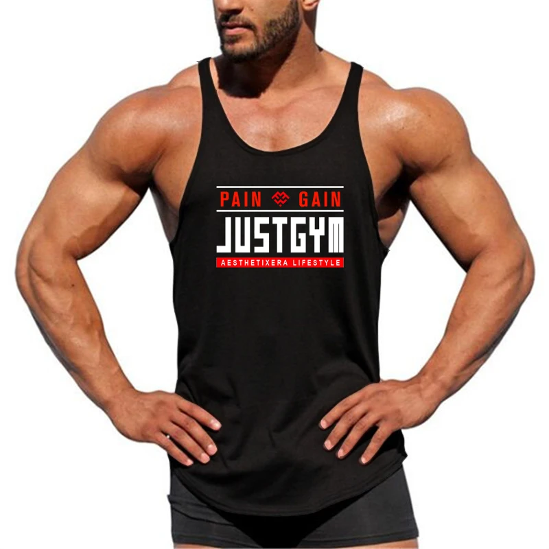 

Mens New Gym Summer Tank Top Brand Sports Clothing Bodybuilding Fitness Training Sleeveless Vest Cotton Muscle Running Singlets