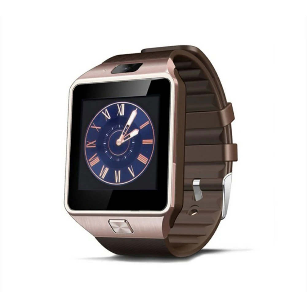 Bluetooth Смарт-часы DZ09 для Apple Watch с камерой 2G SIM TF слот для карт Smartwatch телефон для Android IPhone Xiaomi Россия T15 - Цвет: Золотой