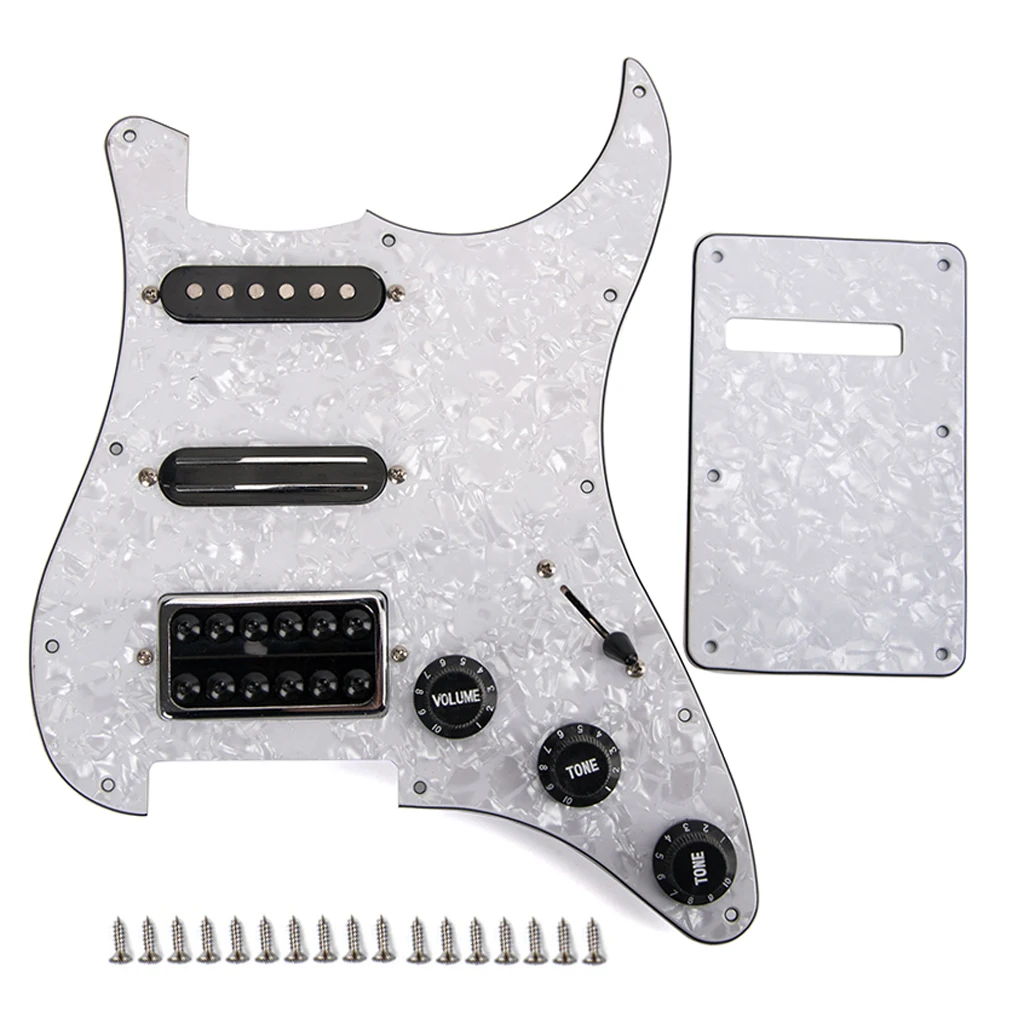 Электрогитара Предварительно проводной загруженный Pickguard SSH пикап задняя крышка Винты Комплект