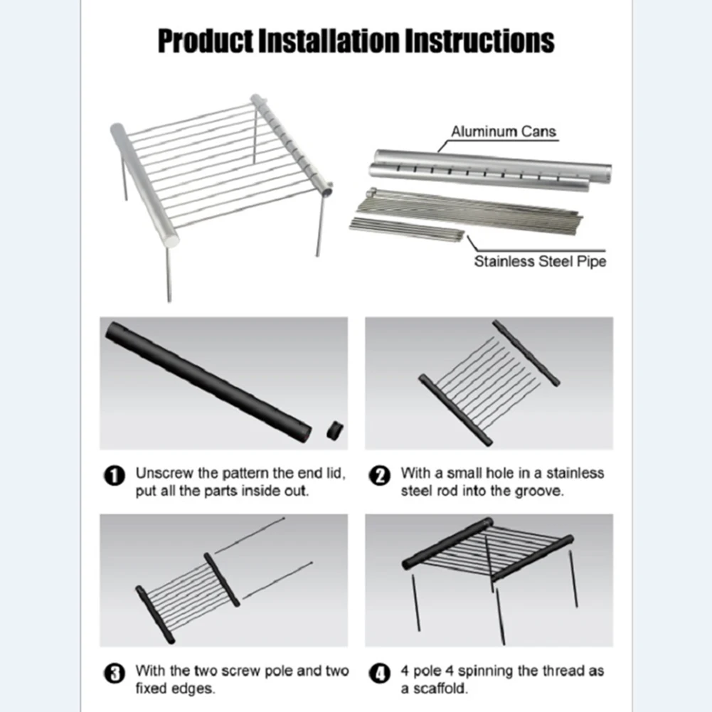 Портативный складной мини-держатель для барбекю и гриля из нержавеющей стали, аксессуары для барбекю, кухонные аксессуары